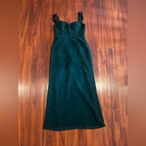 Classic dark green Slip Dress - Timeless Women's Evening Dress